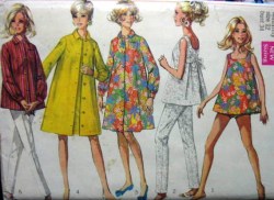 7652 MAT COAT-DRESS,2 PC BATHING SUIT,TOP,PANTS PATTERN 12,14